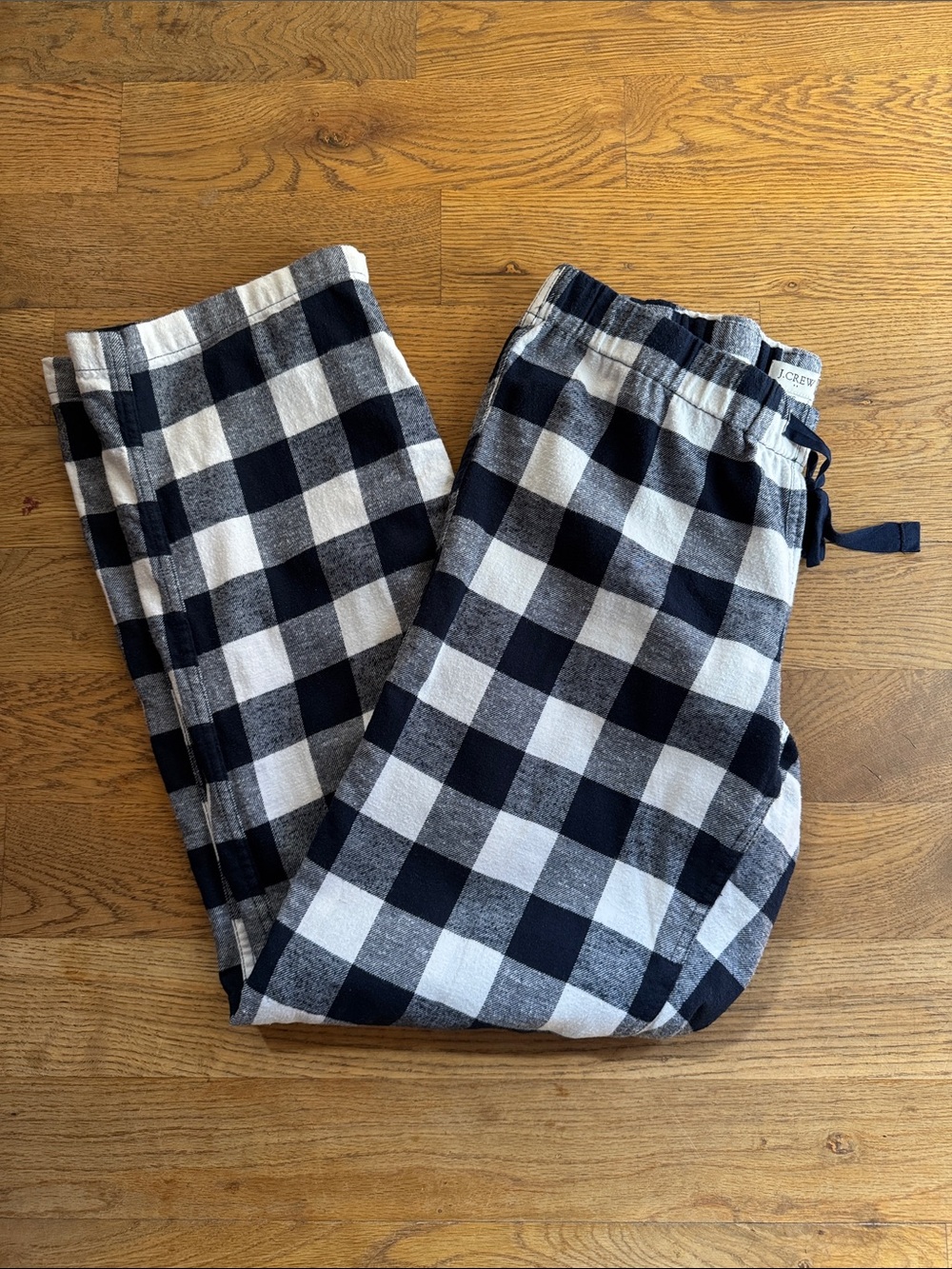 Black and White Checkered Flannel Pajama Pants